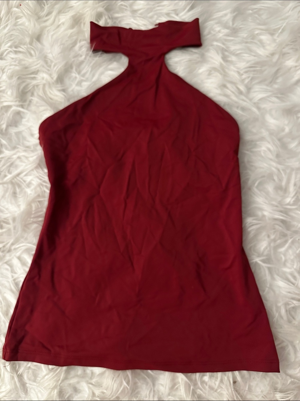 Zara Red Halter Neck Tank Top
